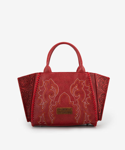 Wrangler Embroidered Boot Scroll Tote Bag