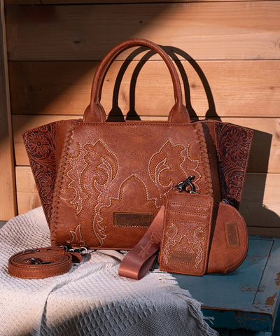 Wrangler_Embroidered_Boot_Scroll_Tote_Bag_Set_Brown