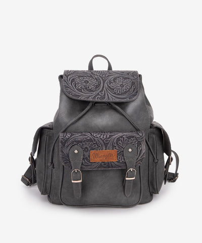 Wrangler_Floral_Tooled_Backpack_Grey