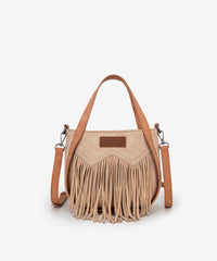 Wrangler Fringe Western Tote Bag Tan