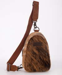 Wrangler Genuine Hair-on Cowhide Crossbody Sling Bag - Montana West World