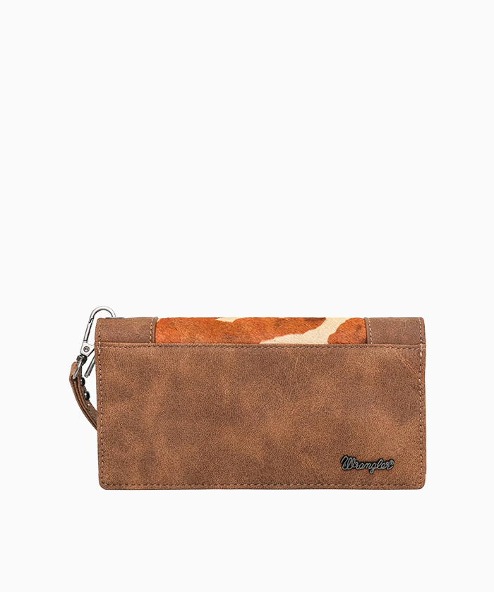 Wrangler Hair-on Cowhide Cow Print Wallet - Montana West World