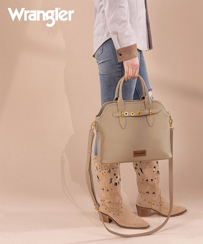 Wrangler Leather Tote Bag Khaki