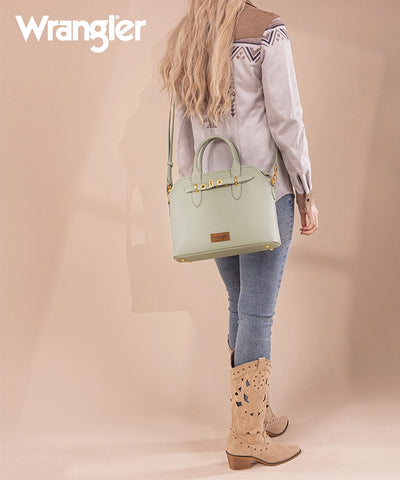 Wrangler Leather Tote Bag Lime