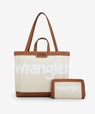 Wrangler Leather Trim Canvas Tote Bag Set