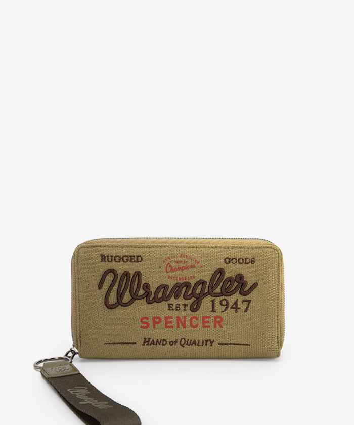 Wrangler_Letters_Embroidered_Canvas_Wristlet_Green