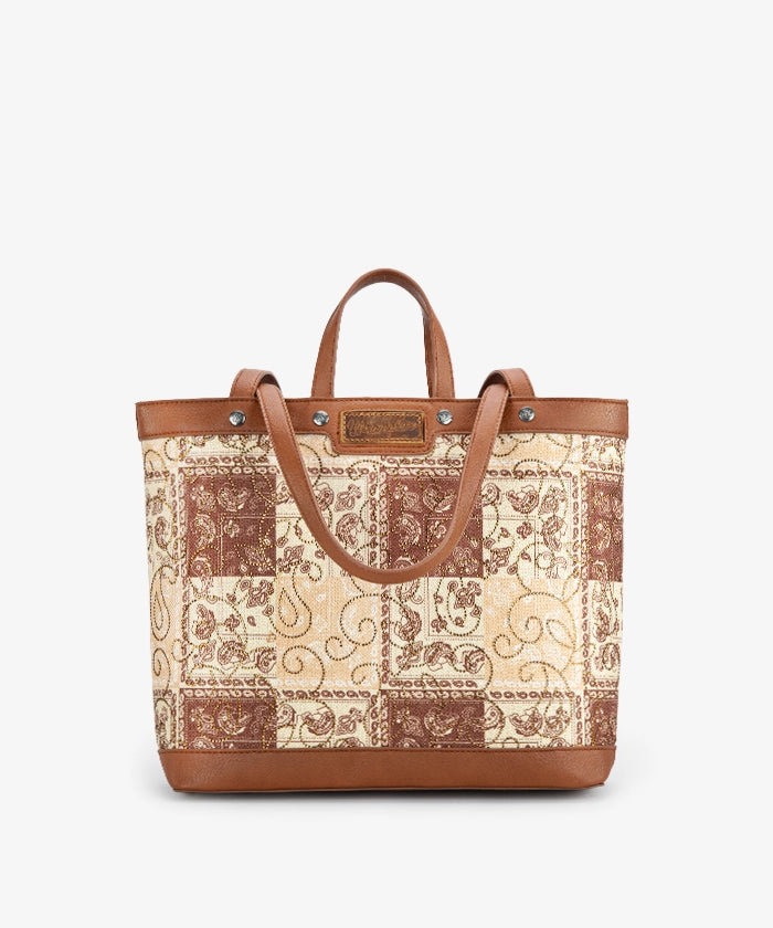 Wrangler_Paisley_Carry_Tote_Bag_Brown