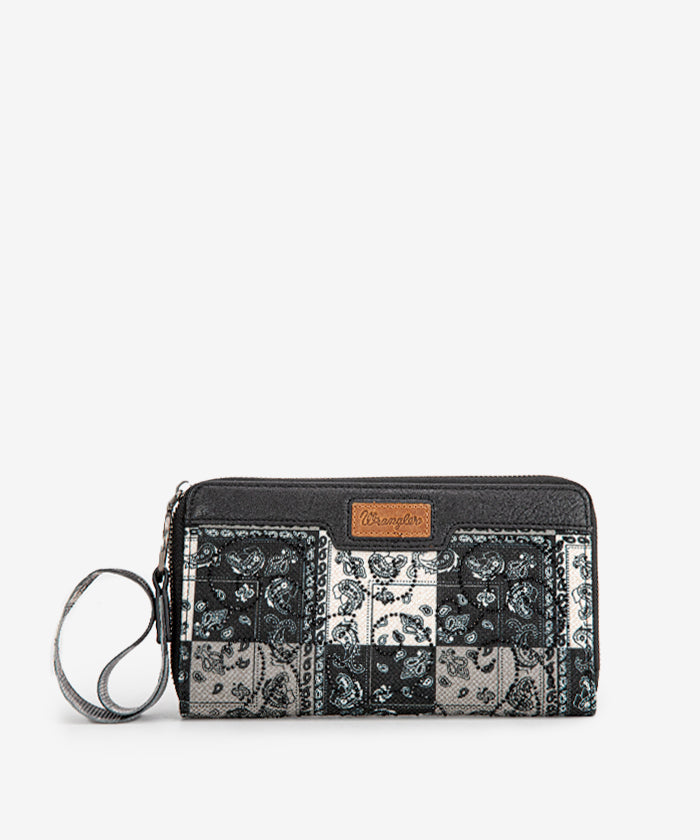 Wrangler_Paisley_Printed_Wristlet_Black