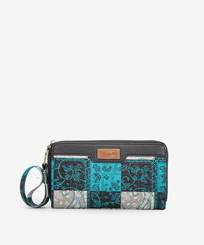 Wrangler_Paisley_Printed_Wristlet_Turquoise