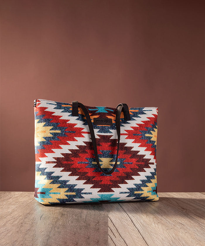 Wrangler Southwestern Canvas Tote Bag