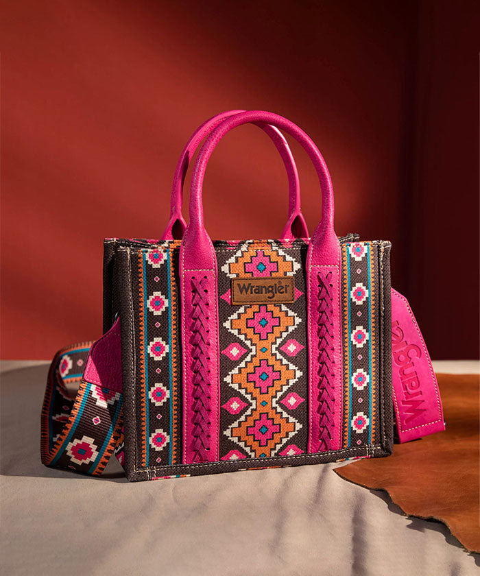 Wrangler_Southwestern_Crossbody_Tote_Bag_Hot Pink