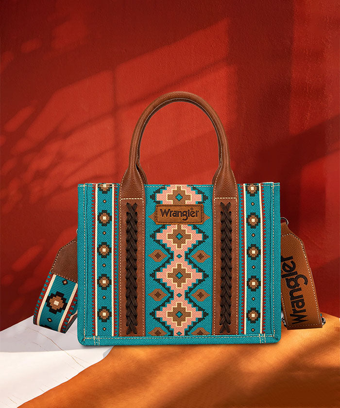 Wrangler_Southwestern_Crossbody_Tote_Bag_Turquoise