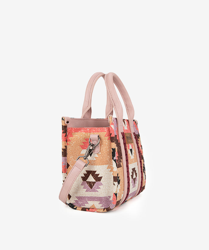 Wrangler Southwestern Print Canvas Tote Bag Pink