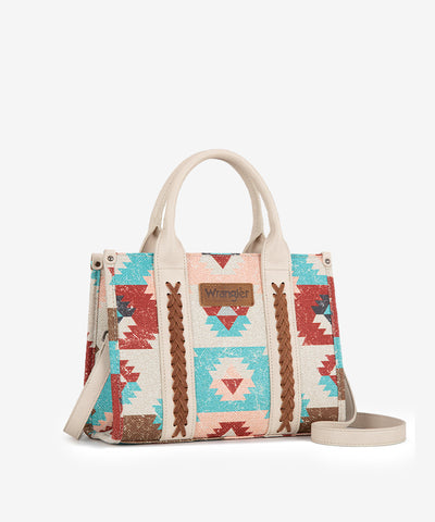 Wrangler Southwestern Print Canvas Tote Bag Tan