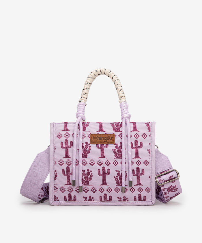 Wrangler Southwestern Print Rope Tote Bag Light Purple