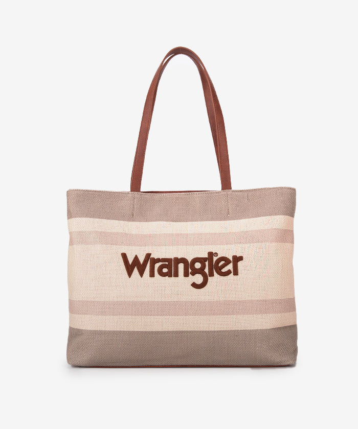 Wrangler Striped Canvas Tote Bag Tan