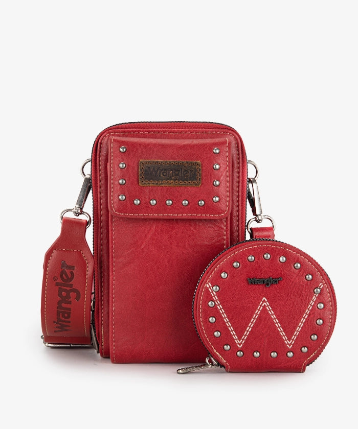 Wrangler_Studded_Cell_Phone_Crossbody_Coin_Purse_Red