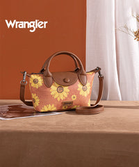 Wrangler Sunflower Print Mini Crossbody Bag Brown