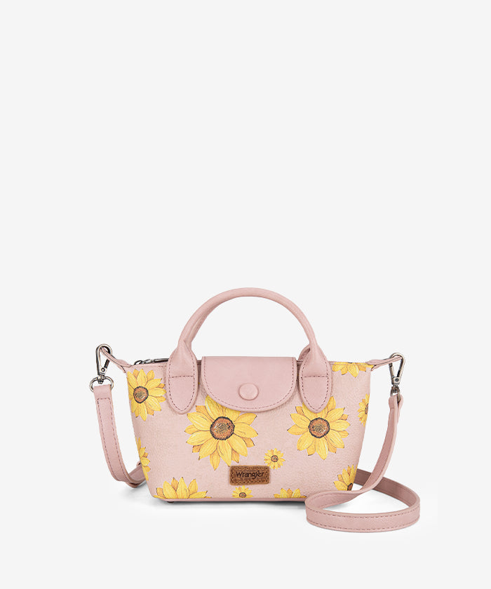 Wrangler Sunflower Print Mini Crossbody Bag Pink