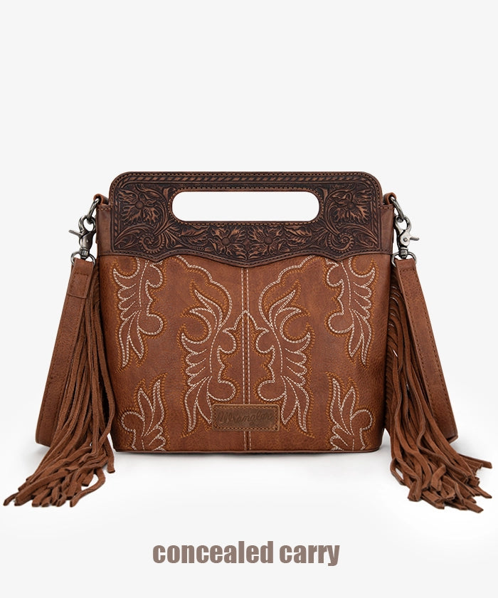 Cary small fringed leather saddle bag online