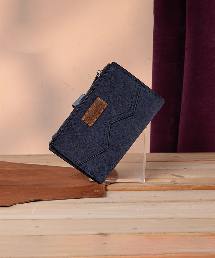 Wrangler W-Shaped Stitching Wallet Navy