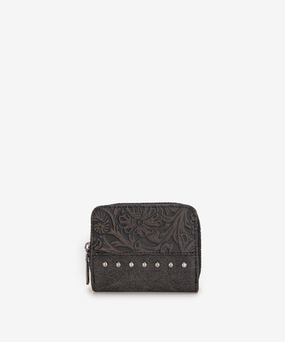 Wrangler Western Tooled Bi-Fold Wallet Black