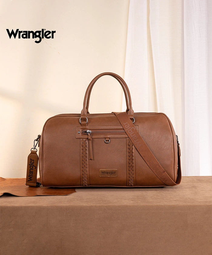 Wrangler Whipstitch Duffle Bag Brown