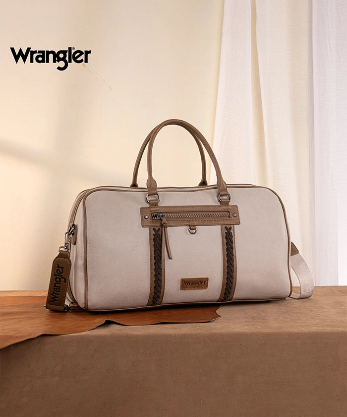 Wrangler Whipstitch Duffle Bag Light Grey