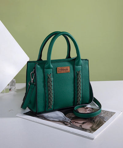 Wrangler Whipstitch Mini Tote Bag Dark Green