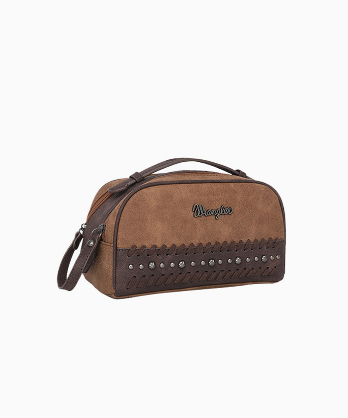 Wrangler Whipstitch Studs Western Travel Pouch - Montana West World