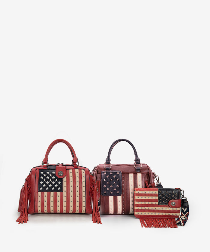 Montana West Liberty Doctor 3-Way Bag – Limited Edition Patriotic Fringe Handbag