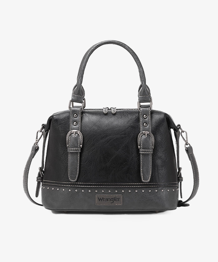 Wrangler_Buckle_Barrel_Satchel_Black