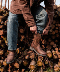 Men’s Firewood Brown Western Cowboy Boots