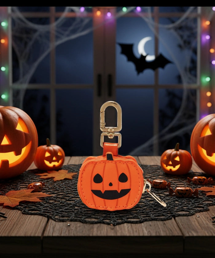Halloween Bag Charms – Plush Pumpkin, Skull & Mummy Keychains