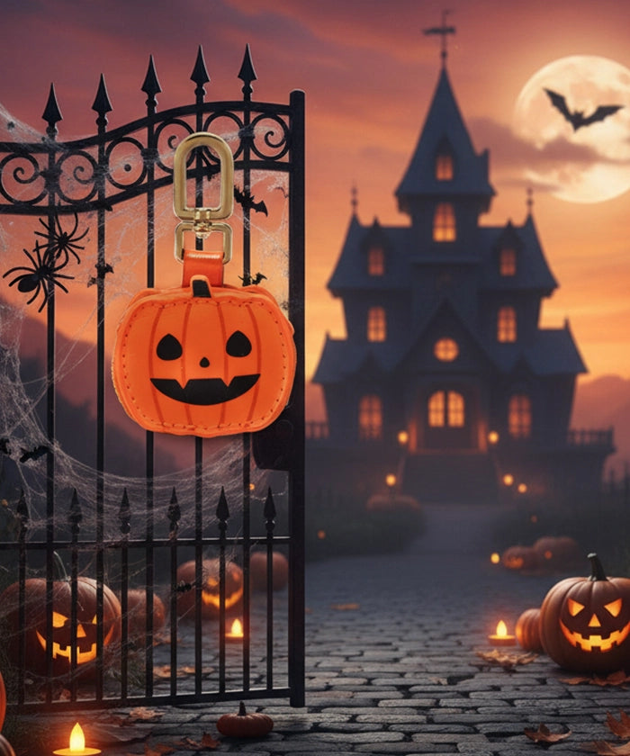 Halloween Bag Charms – Plush Pumpkin, Skull & Mummy Keychains