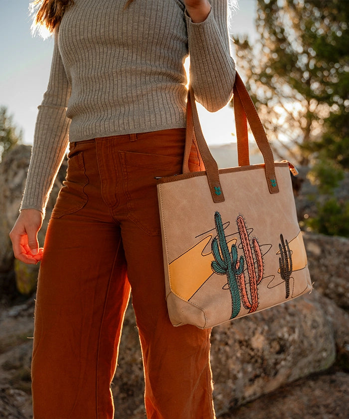 Montana West Cactus Embroidered Fringe Crossbody Bag