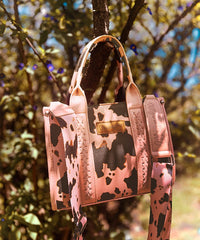 Wrangler Cow Print Concealed Crossbody Bag Set