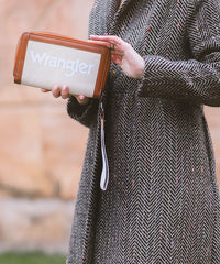 Wrangler Leather Trim Canvas Wallet