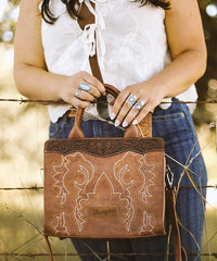 Wrangler Boot Scroll Crossbody Purse-Country Glam Outfits