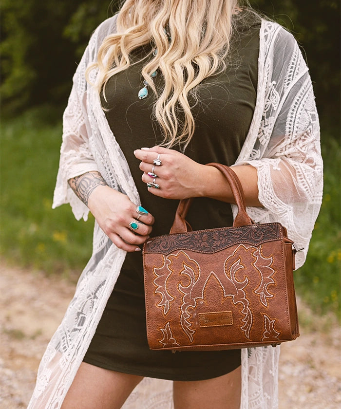 Wrangler Boot Scroll Crossbody Purse