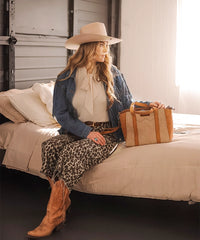 Wrangler Color Block Western Tote Bag-Country Glam Outfits