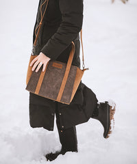 Wrangler Color Block Western Tote Bag-Country Glam Outfits