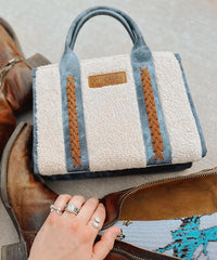 Wrangler Aztec Sherpa Trim Crossbody Purse Set