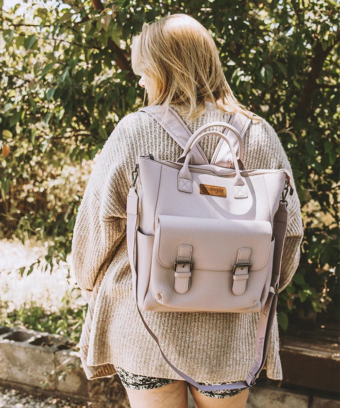 beige leather backpack outfit Wrangler Convertible Grain Backpack