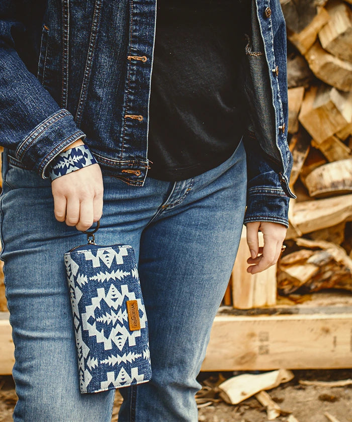 Wrangler All-Over Aztec Print Wristlet