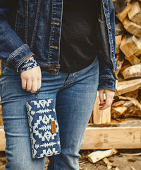 Wrangler All-Over Aztec Print Wristlet
