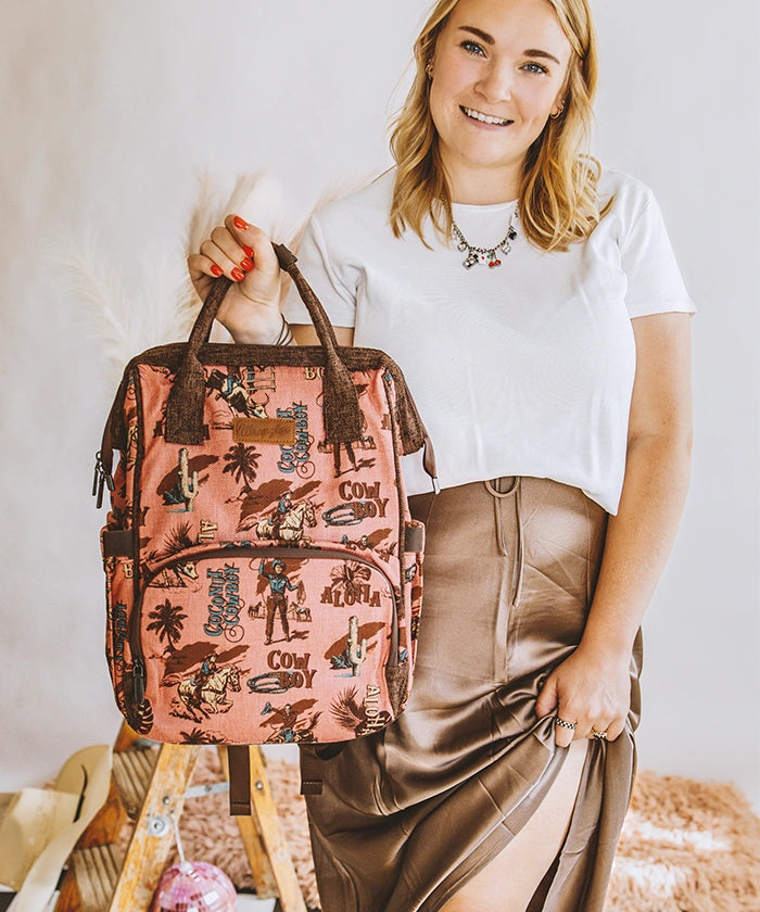 Wrangler Cowboy Print Diaper Bag-Country Glam Outfits