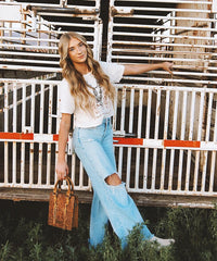 Wrangler Embossed Top Handle Crossbody-Country Glam Outfits