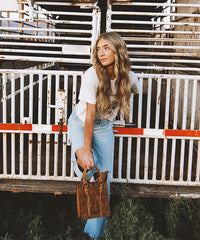 Wrangler Embossed Top Handle Crossbody-Country Glam Outfits