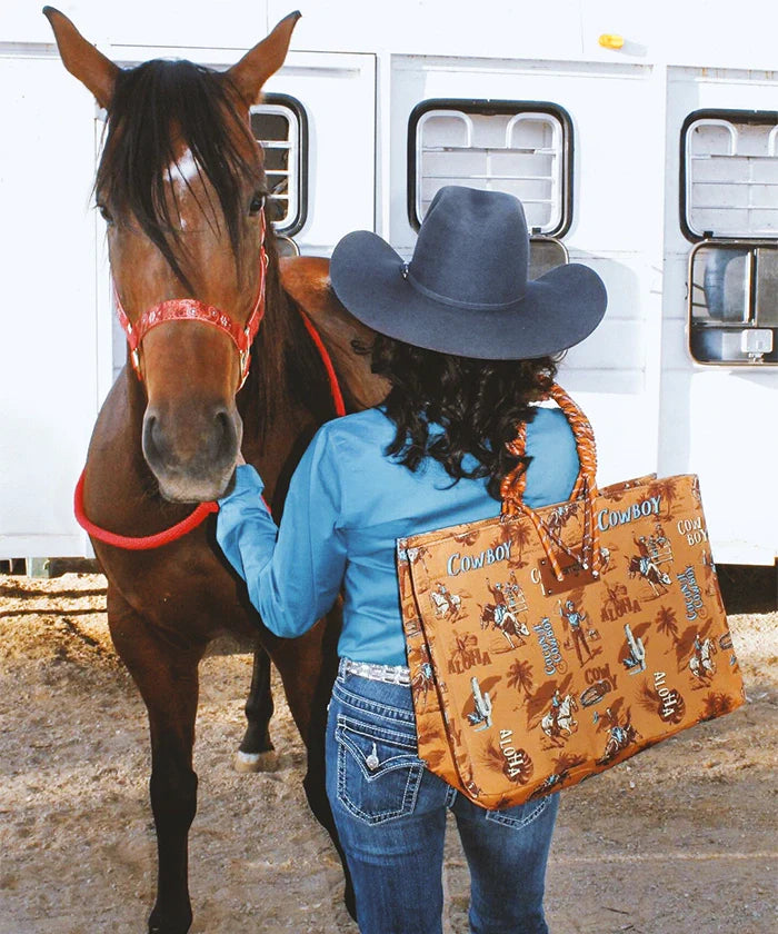 Cowboy Print Tote Bag
